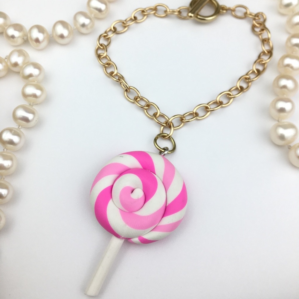 ✨SWEET AS CANDY LOLLIPOP CHARM GOLD BRACELET